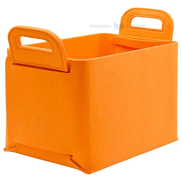 Orange felt basket 336x25x28cm