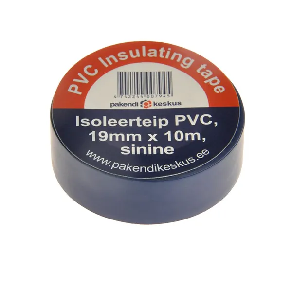 Sinine PVC isoleerteip 19mm lai, rullis 10m