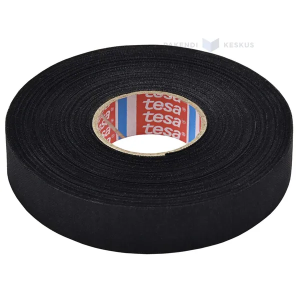 Must tekstiil isoleerteip Tesa 51006 19mm lai, rullis 25m