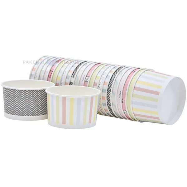 Kartongist toidukarp ''Pastel'' diam. 93mm 245ml, pakis 25tk