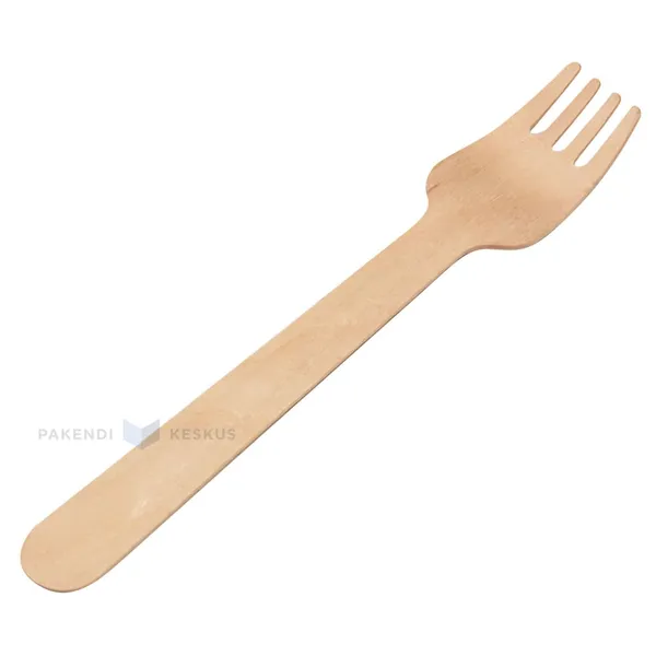 Puidust kahvel pikkusega 16cm, pakis 100tk