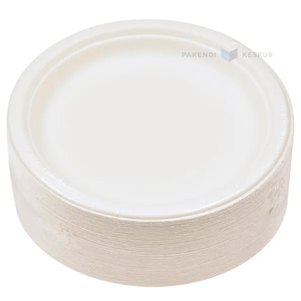 Taldrik 100% biolagunev/komposteeritav diam. 15cm, pakis 50tk