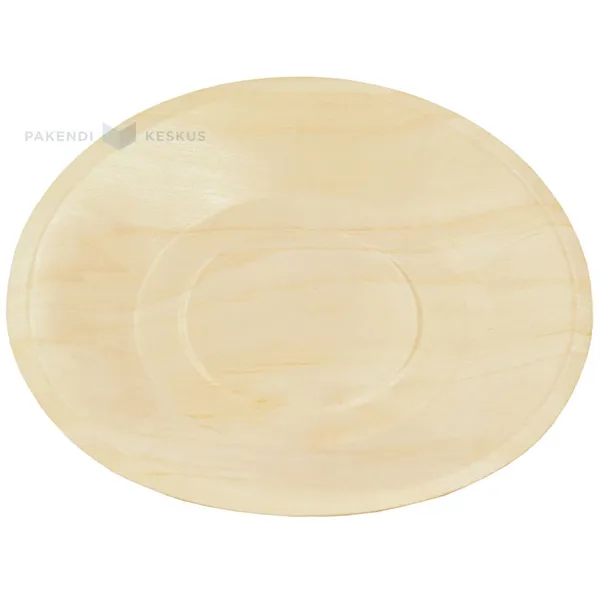 Puidust taldrik diameetriga 21,5cm, pakis 25tk