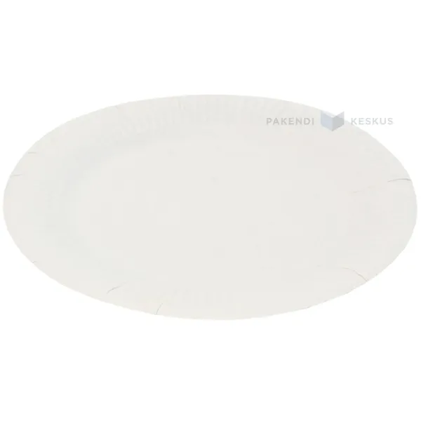 White paper plate diameter 23cm, 100pcs/pack