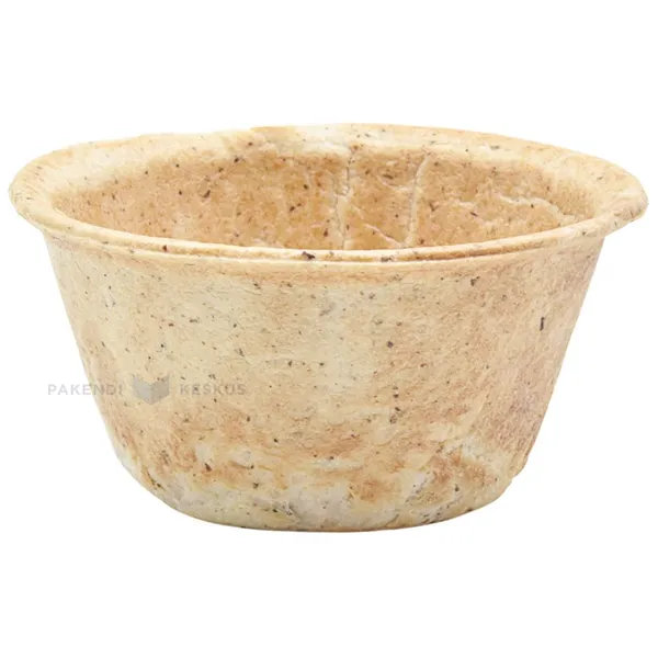 Brown edible soup cup from bicquit 300ml diam. 110mm, 10pcs/pack