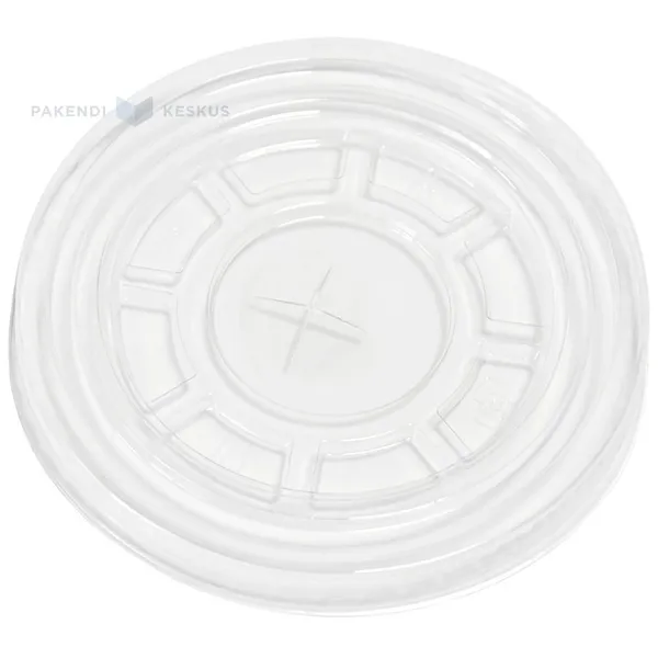 Läbipaistev lame kaas kõrreavaga PET diameetriga 95mm, pakis 50tk