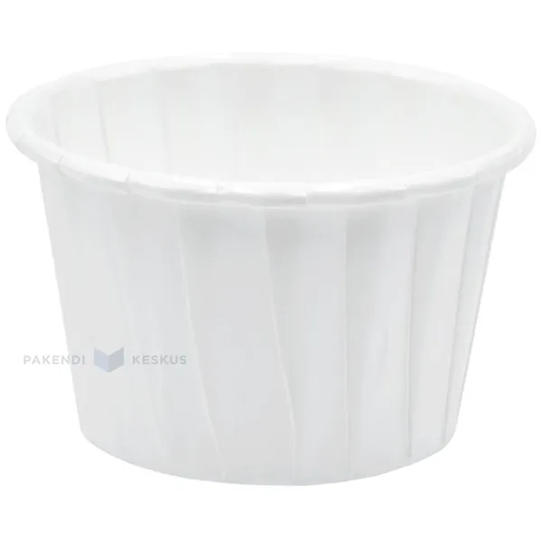 Valge paberist+PE degustreerimistops 30ml diameetriga 51mm, pakis 100tk