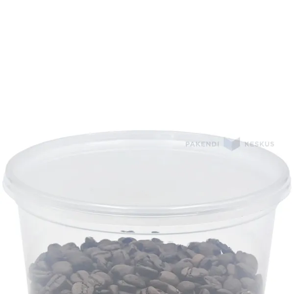 Läbipaistev kaas 350ml ja 500ml toidutopsile PP diam. 125mm, pakis 50tk