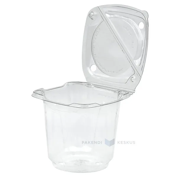 Transparent container for berries with joint lid 95x95x92mm 175g