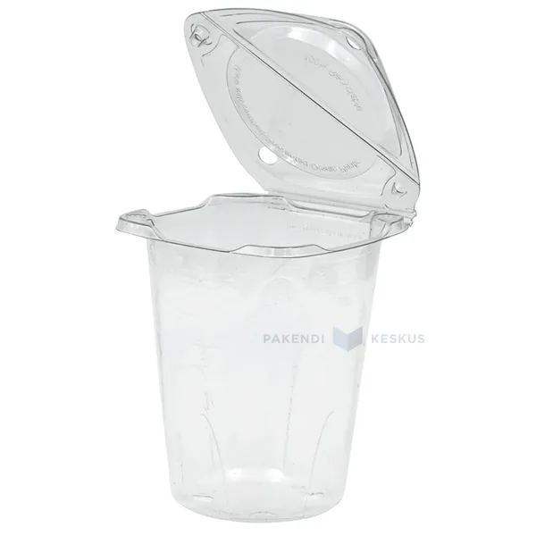 Transparent container for berries with joint lid 95x95x117mm 200-250g