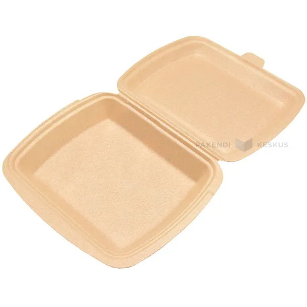 Pruun 1-osaline termokarp kaanega XPP 241x206x69mm, pakis 125tk