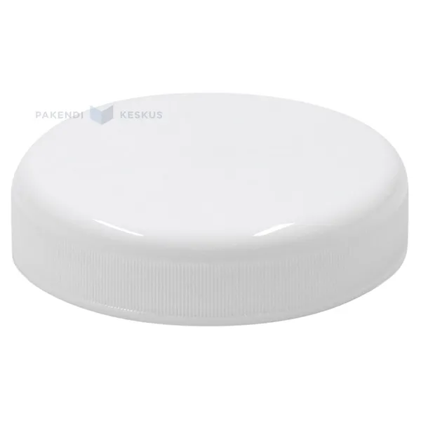 Valkoinen kansi muovipurkin halkaisijalle 63mm