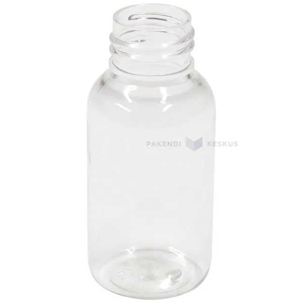 Plastikust pudel "Boston Round" PET 50ml diameetriga 24mm