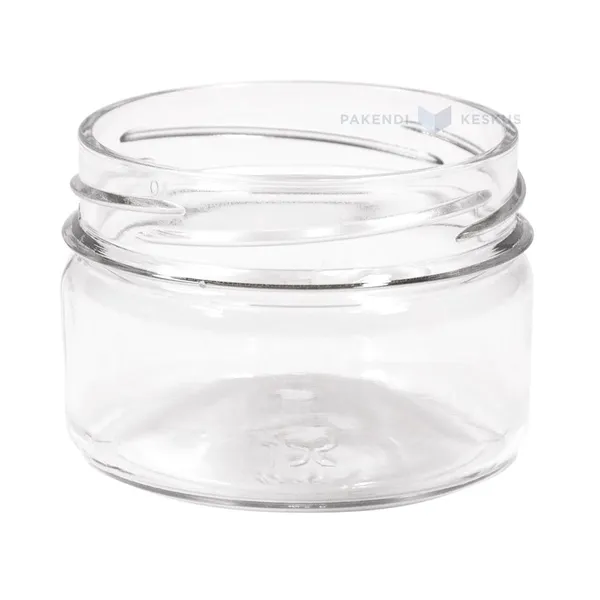 Plastikust purk "Cylindrical" PET 65ml diameetriga 63mm