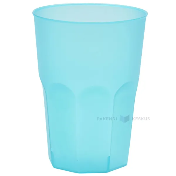 Korduvkasutatav plastikust sinine joogiklaas 420ml PP 50x masinpestav