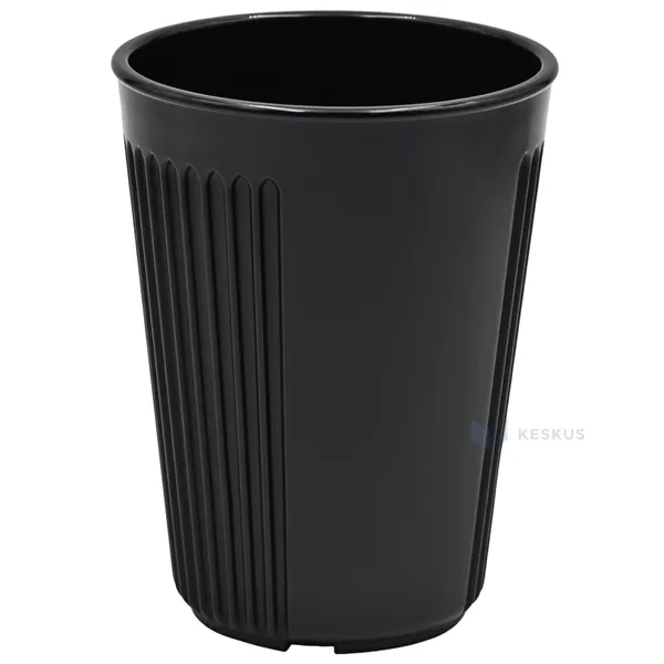 Reusable plastic black drinking cup 440ml PS 50x machine washable
