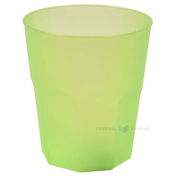 Korduvkasutatav plastikust roheline joogiklaas 350ml PP 50x masinpestav