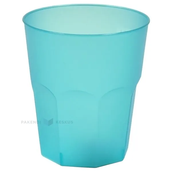 Korduvkasutatav plastikust sinine joogiklaas 350ml PP 50x masinpestav
