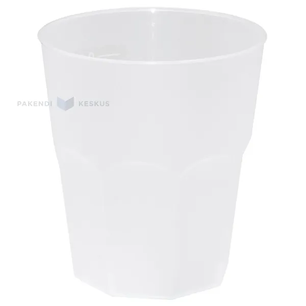 Korduvkasutatav plastikust matt joogiklaas 350ml PP 50x masinpestav