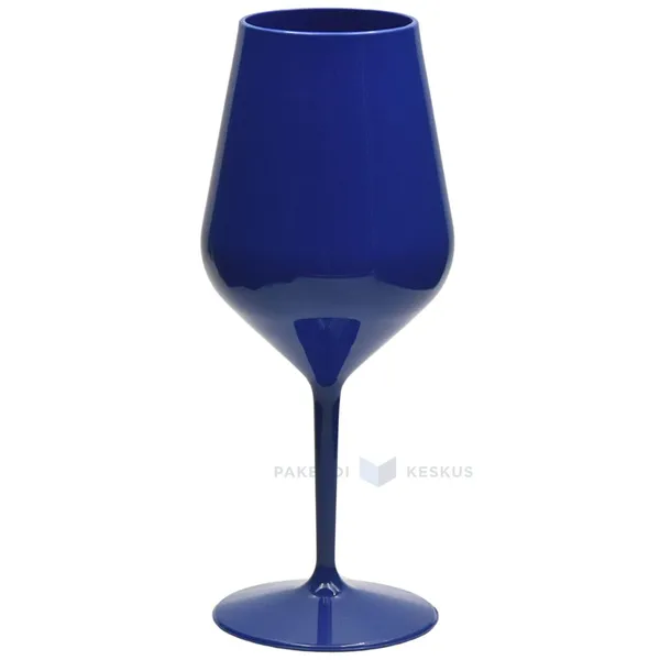Reusable plastic dark blue wine goblet 470ml TT 350x machine washable