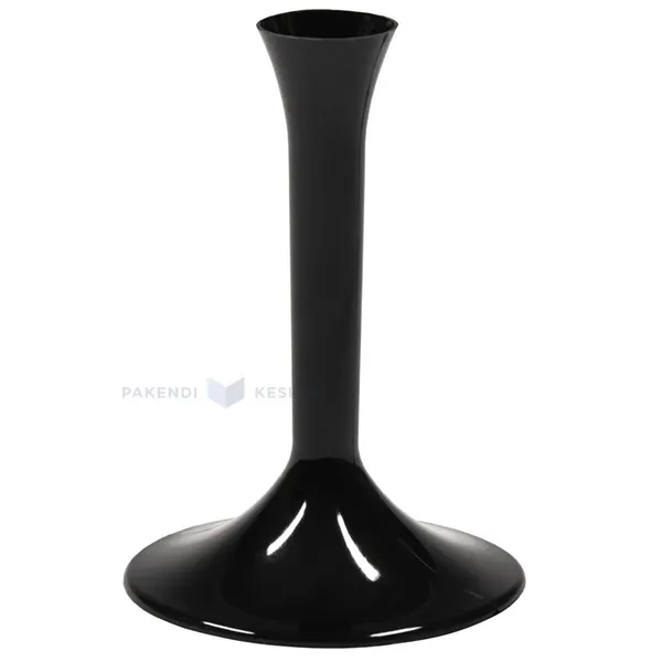 Must jalg korduvkasutatavast plastikust pokaalile 9cm PS 50x masinpestav, pakis 20tk