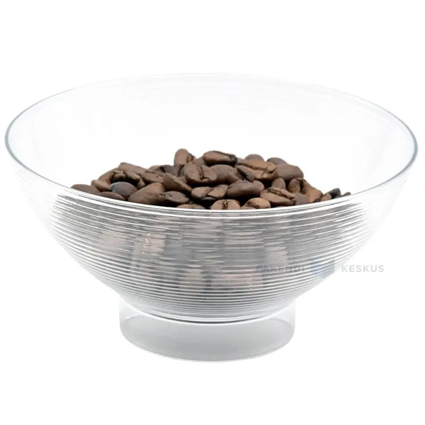 Korduvkasutatav läbipaistev plastikust kauss 250ml diam. 110mm PS 50x masinpestav, pakis 6tk