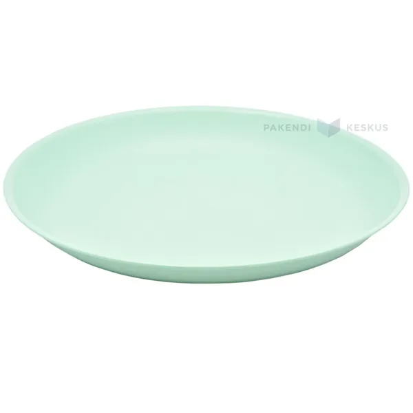 Korduvkasutatav heleroheline plastikust taldrik 20,8cm PP 125x masinpesu