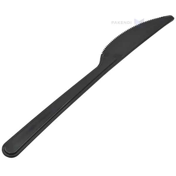 Korduvkasutatav must nuga 18cm PP 125x masinpesu, pakis 100tk