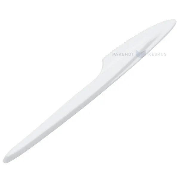 White reusable plastic knife 18cm PS 125x machine washable, 50pcs/pack