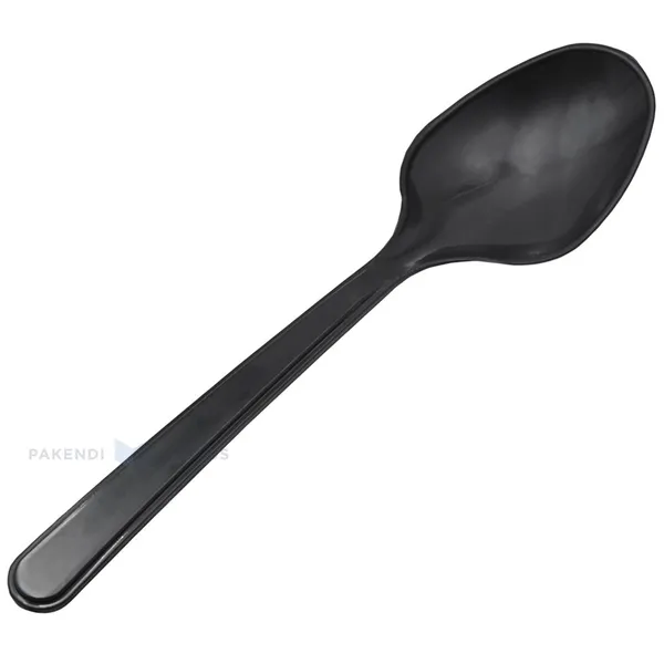 Korduvkasutatav must supilusikas 18cm PP 125x masinpesu, pakis 100tk