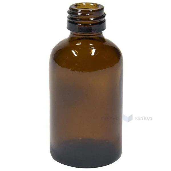 Pruun klaaspudel ilma korgita 30ml diameetriga 18mm