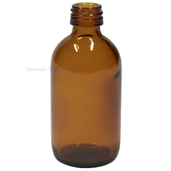 Pruun klaaspudel ilma korgita 50ml diameetriga 18mm