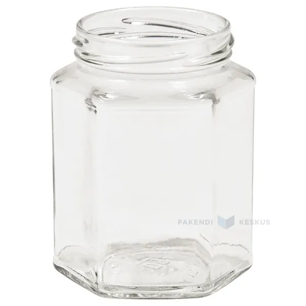 Klaaspurk ilma kaaneta Esagonale 314ml diameetriga 63mm