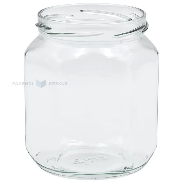Klaaspurk ilma kaaneta Esagonale 580ml diameetriga 82mm