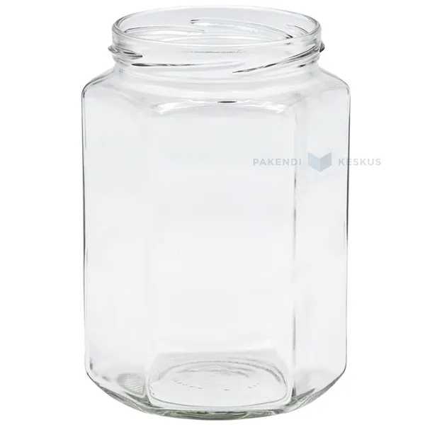 Klaaspurk ilma kaaneta Esagonale 770ml diameetriga 82mm