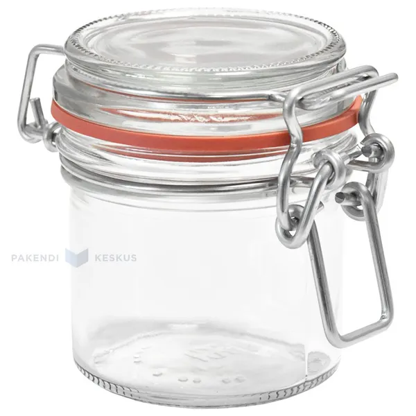 Klaaspurk klambriga kaanega Ermetico 125ml diameetriga 65mm