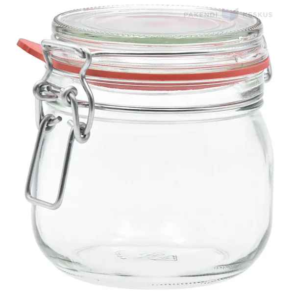 Klaaspurk klambriga kaanega Ermetico 580ml diameetriga 90mm