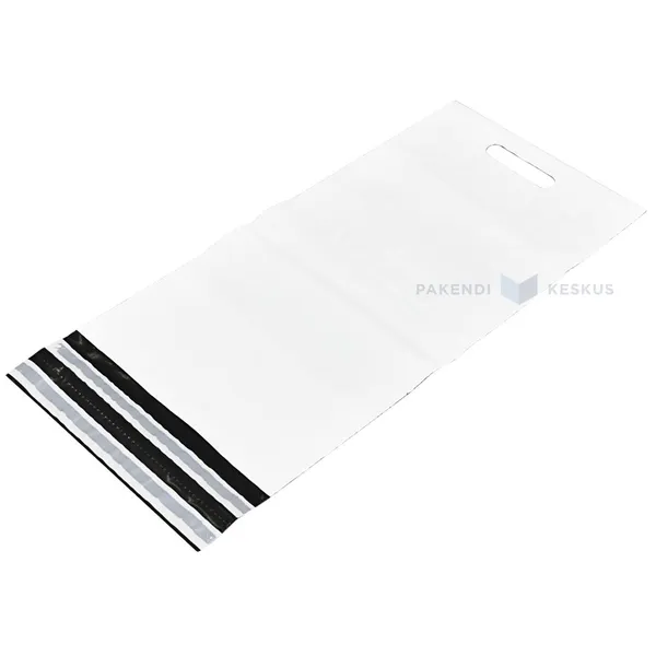 Coex envelope with double glue strip and punch hole 25x42+7+7cm, 10pcs/pack