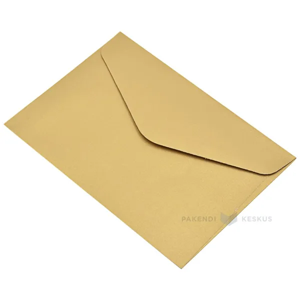 Pärlmutter kuldne postiümbrik 11,4x16,2cm C6, pakis 10tk