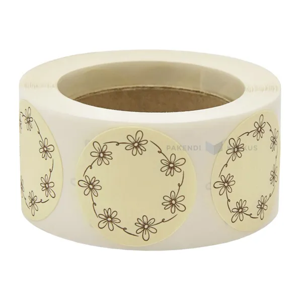 Beez kleebisetikett Lilled diameeter 29mm, rullis 250tk