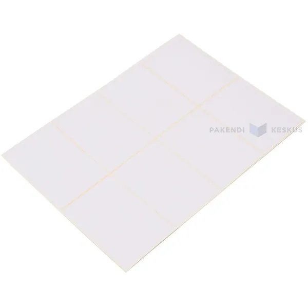 Vinüülkleebis 105x75mm 8tk A4 lehel, pakis 3lehte