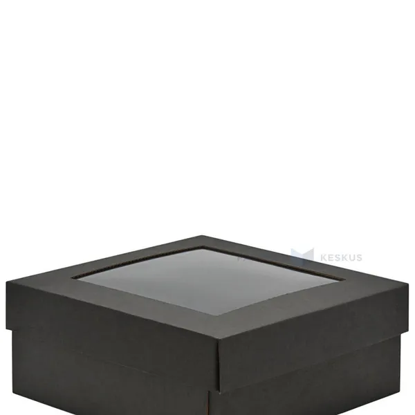 Black lid 190x190x35mm for corrugated carton box 190x190x80mm