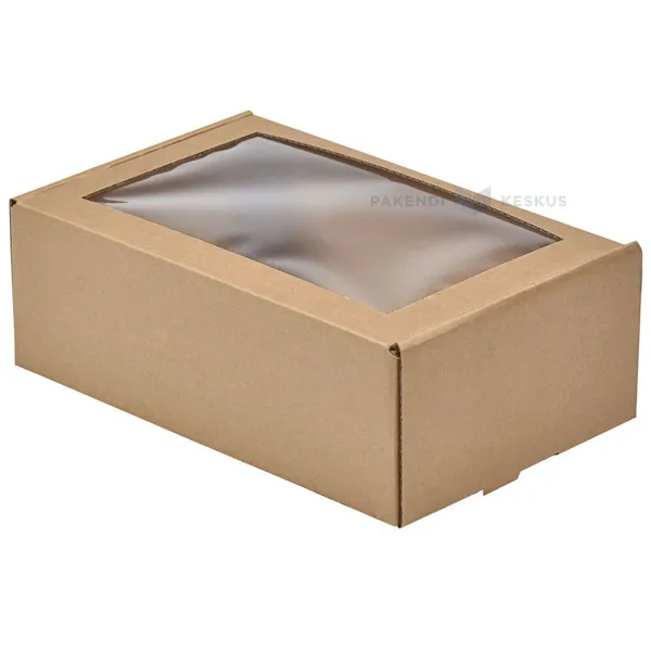Lainepappkarp kaanega ja aknaga 230x150x80mm