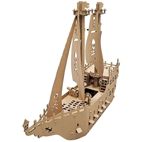 Corrugated carton pirate ship 600x500x70mm