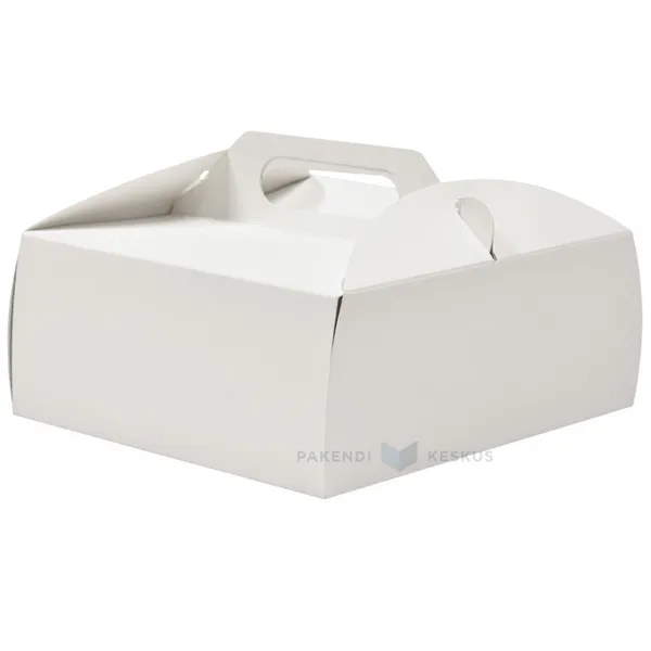 White gift box with handle 150x150x65mm