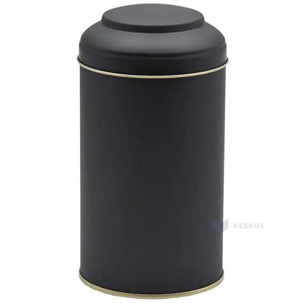 Matte black golden inside metal box with lid 89x150mm