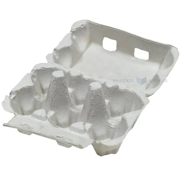 Gray egg carton for 6 eggs S M L, 100pcs/pack