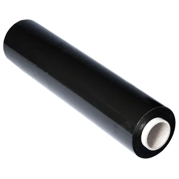 Must käsipakkekile Stretch laiusega 50cm paksusega 17mic