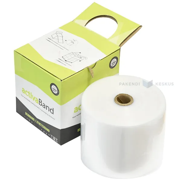 Käsipakkekile lint Stretch laiusega 10cm pikkusega 120cm 40mic, rullis 100tk