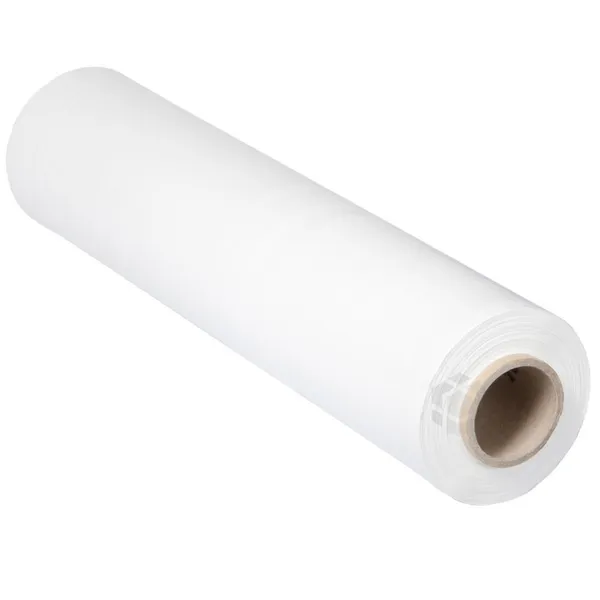 Valge käsipakkekile Stretch laiusega 50cm paksusega 20mic